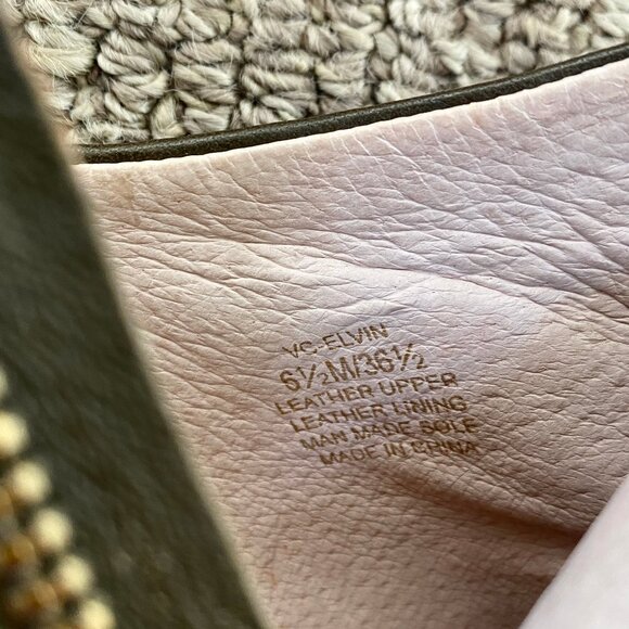 Vince Camuto "Elvin" Leather Platform Booties in Olive Drab Nappa, 6.5M - Picture 13 of 15